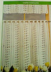 Cozy Vintage Crochet Cafe Curtain Pattern Crochet Cafe Curtains 3 211x300 