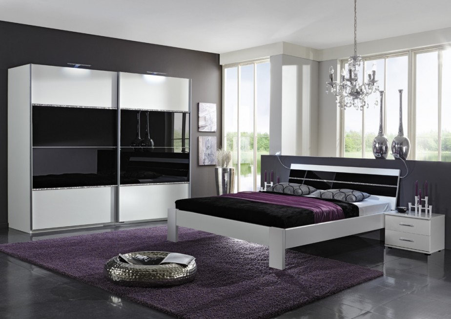 Create an exotic look to your bedroom with high gloss bedroom furniture ...