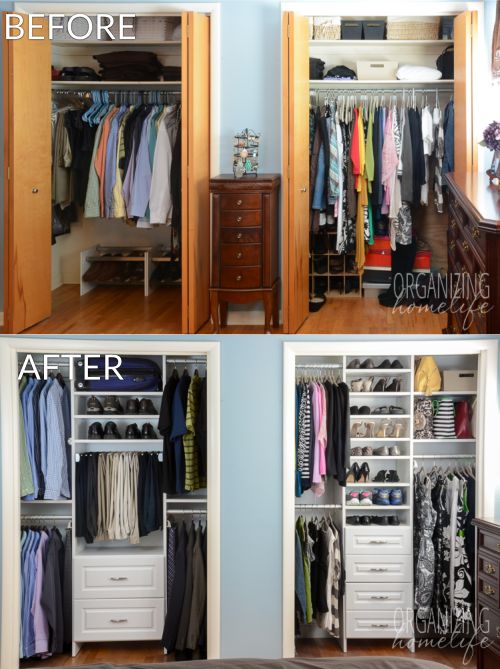 Luxury Small girls rooms · Master Bedroom Closet Makeover Before and After closet solutions for small spaces