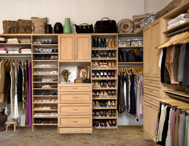 Stunning Custom Walk-In Closet Organizers: Candlelight contemporary-closet walk in closet organizers