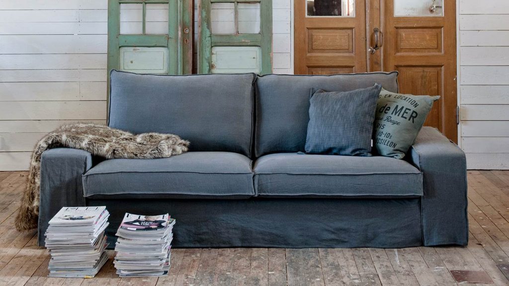 stylish sofa slipcovers bemzu0027s perfectly slouchy slipcover for ikeau0027s kivik sofa, $299 LADPZIV