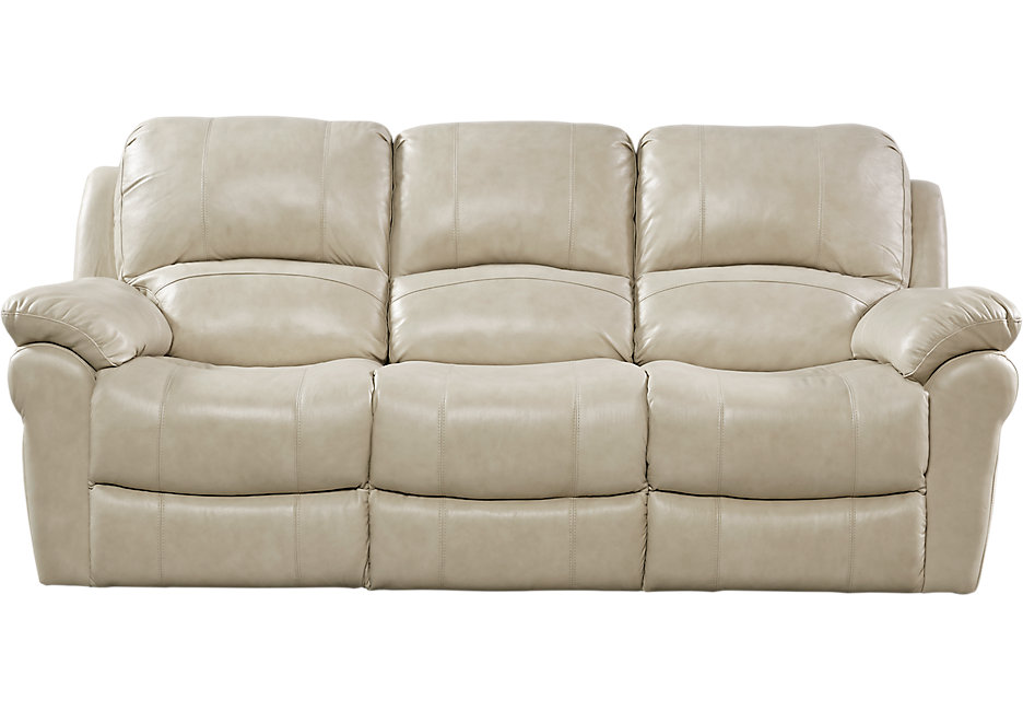 vercelli stone leather reclining sofa - reclining sofas (beige) MKPLSCH