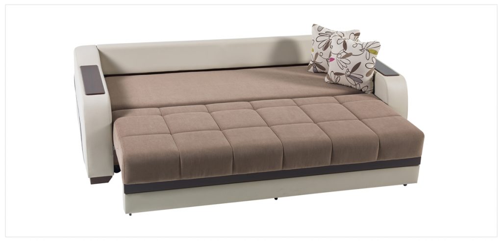 Ultra Queen Size Convertible Sofa Bed by Istikbal in Optimum Brown