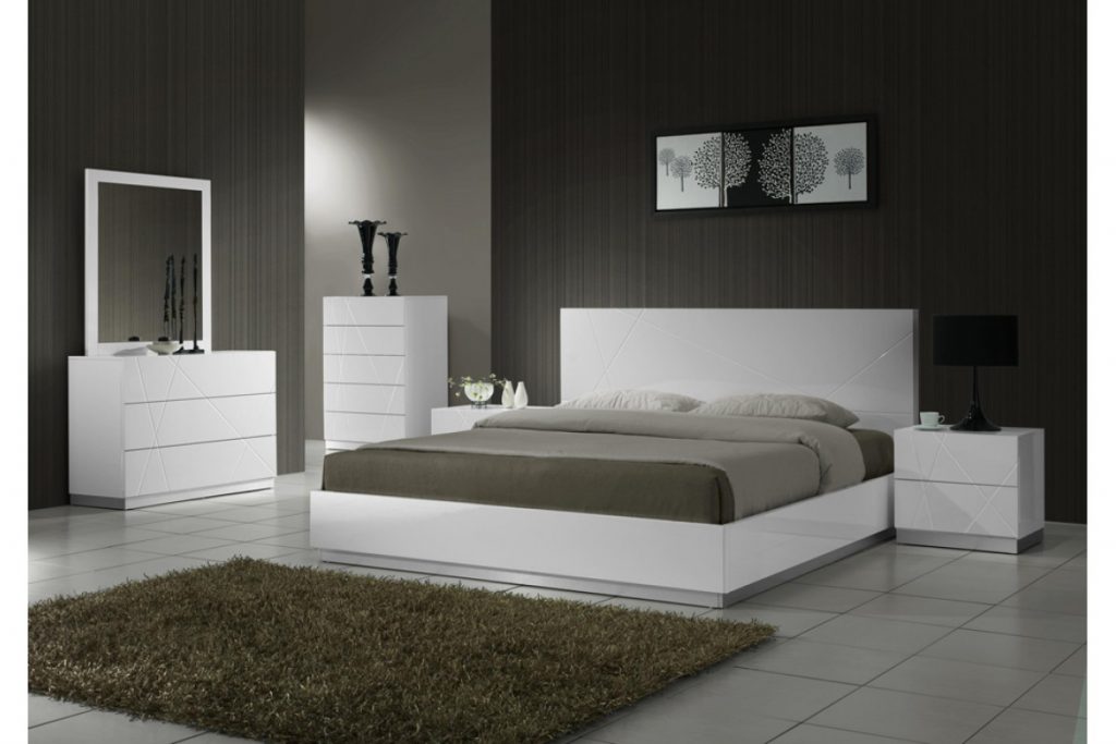 How to create a clean calm modern king bedroom sets white ...