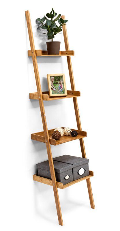 Wood leaning ladder bookcase a
stylish  way to organize your books