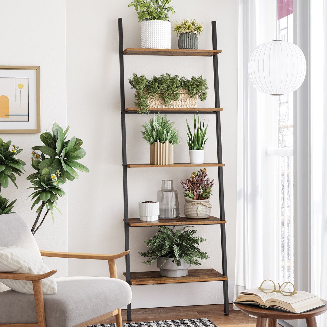 Elevate Your Home Decor with a Wood
Leaning Ladder Bookcase