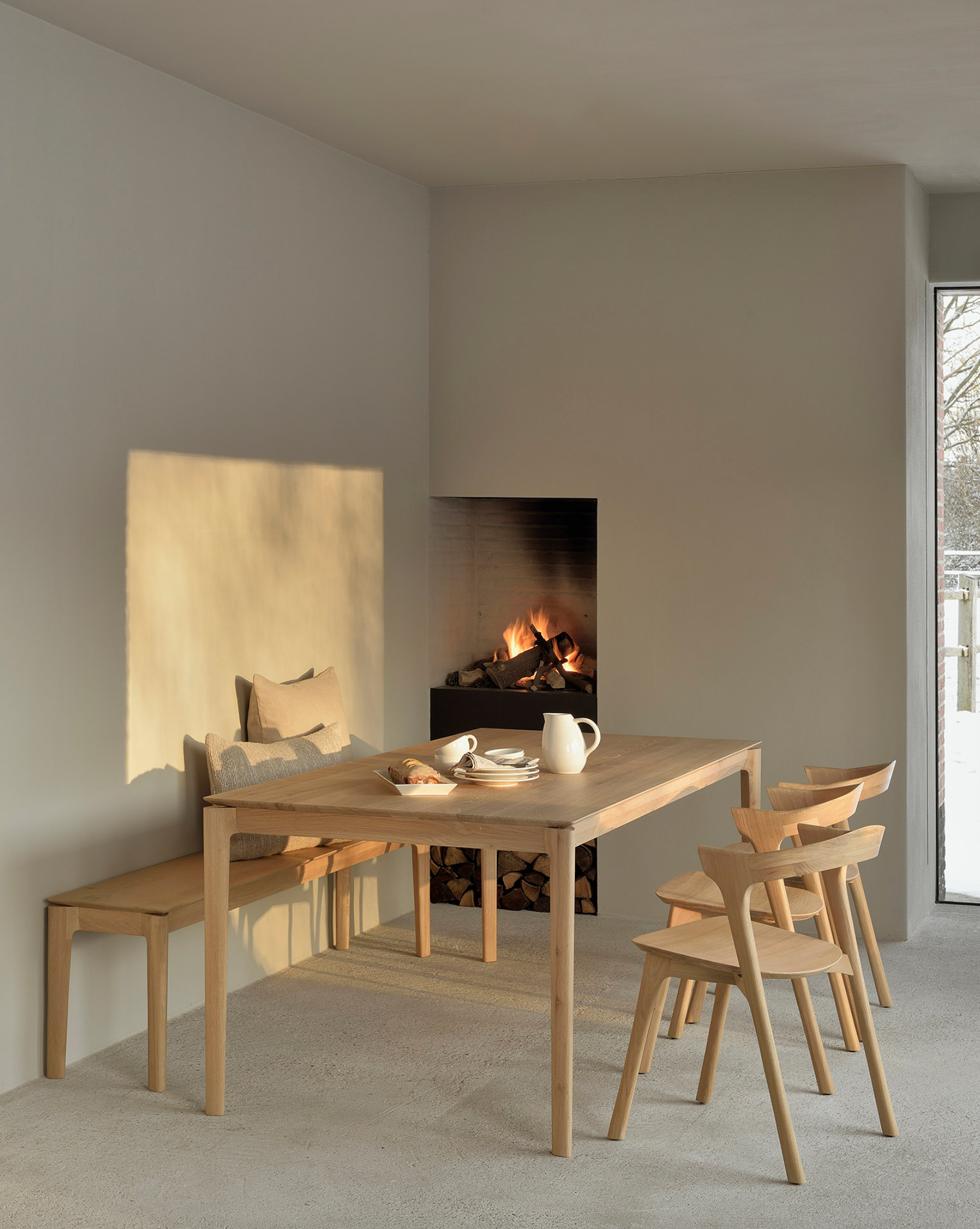 Timeless Elegance: Solid Oak Dining Table
with Chairs