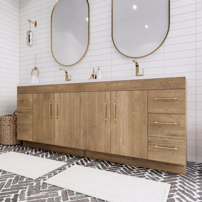 An attractive double sink vanity for
an
  attractive bathroom