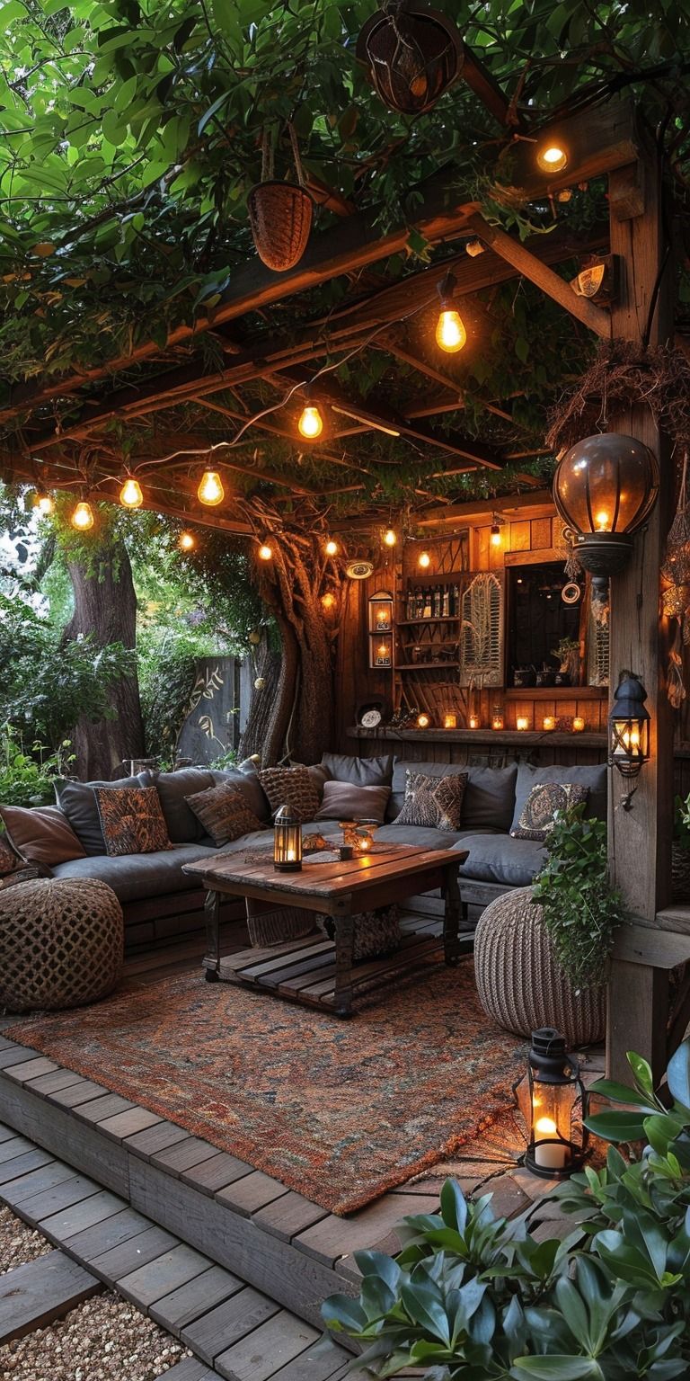 Create a Cozy Outdoor Oasis with Patio
String Lighting