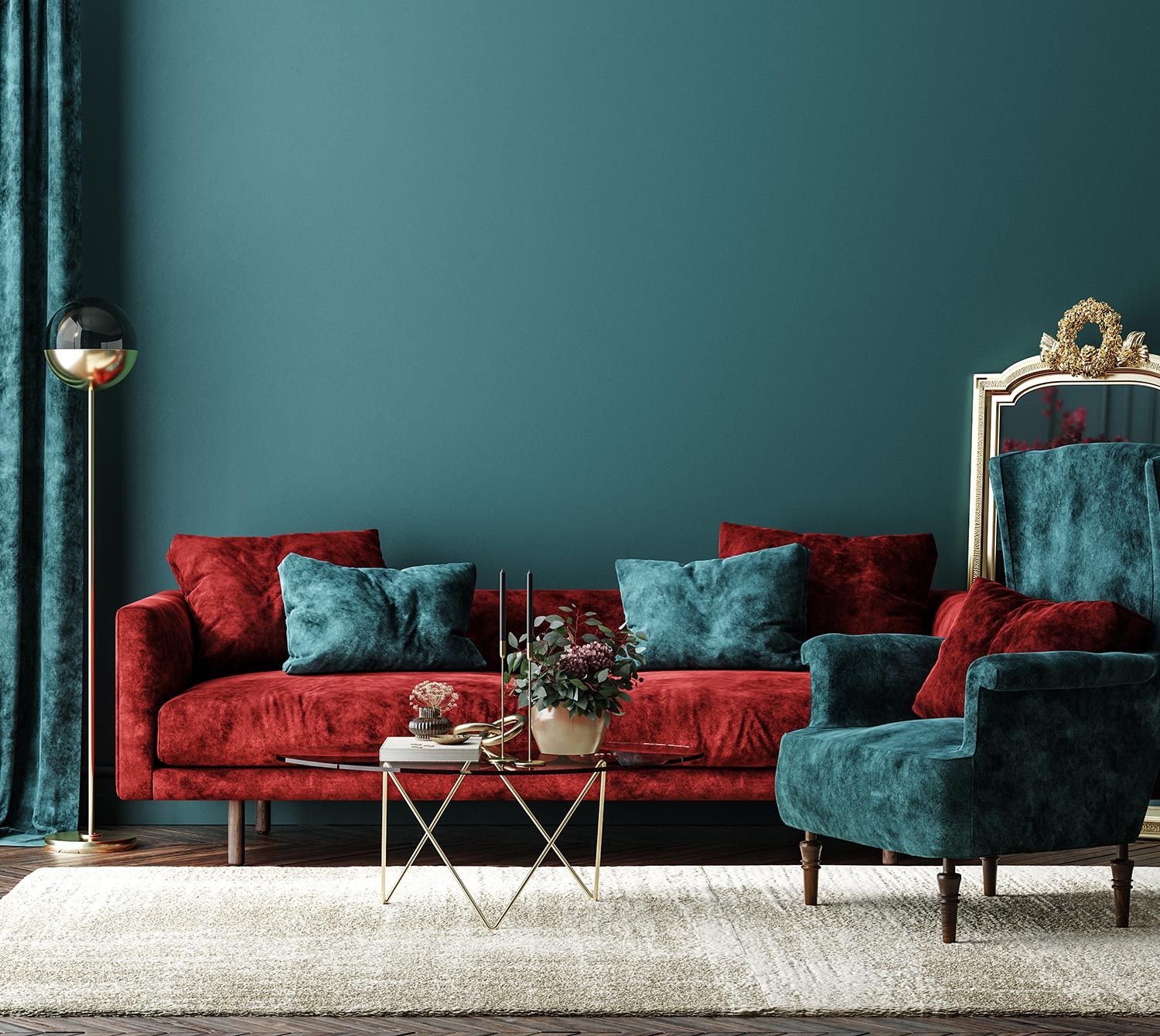 The Beauty of a Bold Choice: Decorating
with a Red Sofa