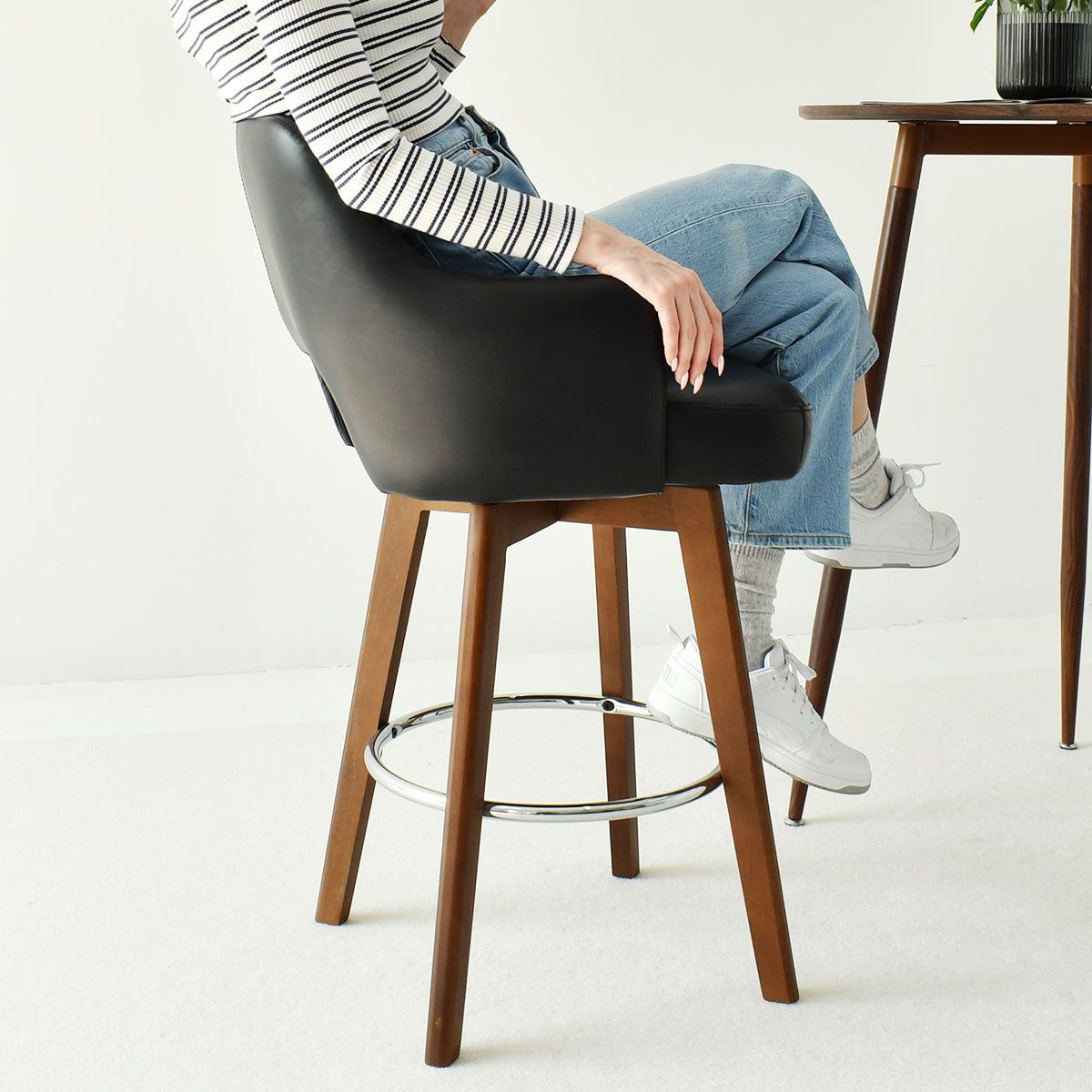 Elevate Your Bar Seating with Swivel Bar
Stools Featuring Back and Arms