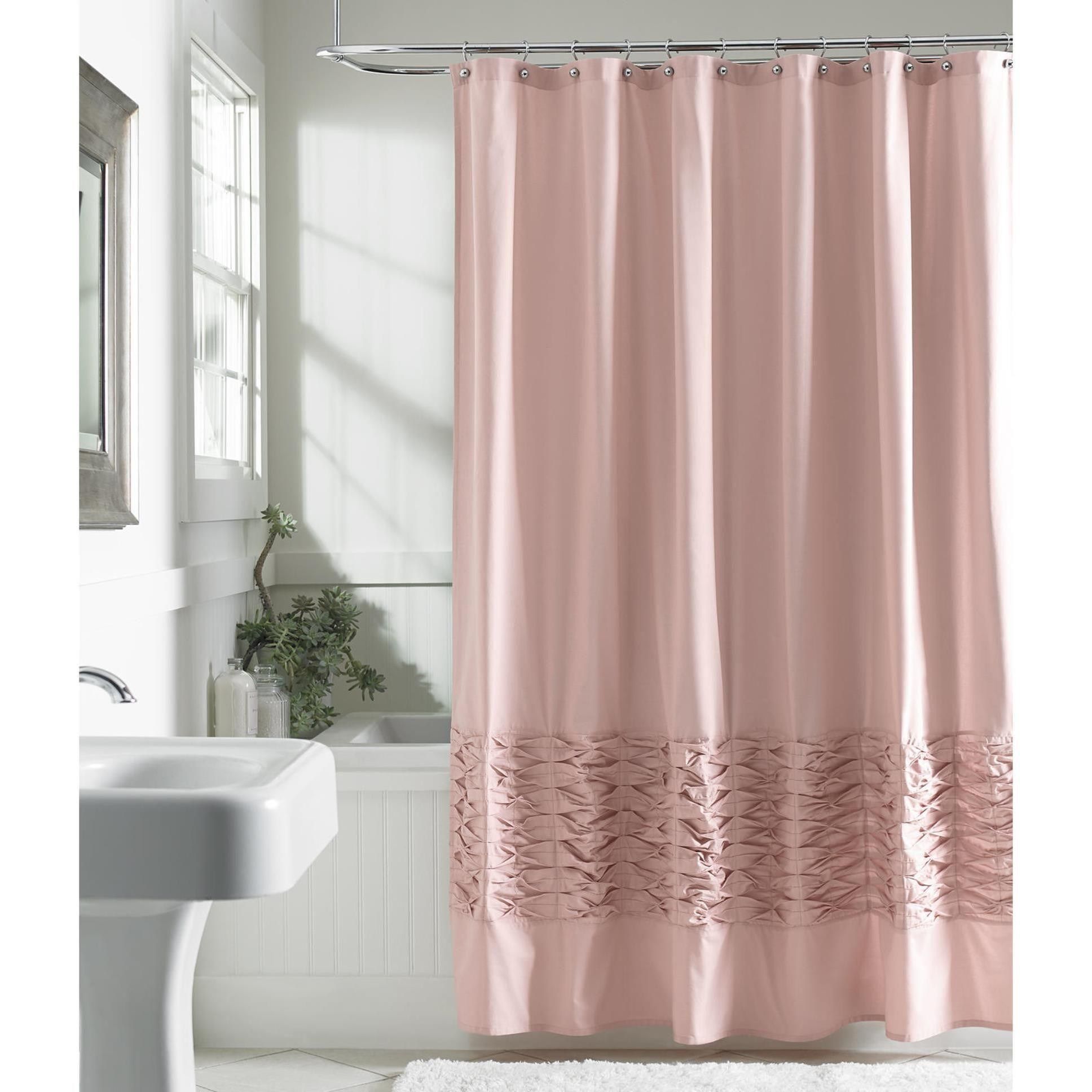 Luxurious Fabric Shower Curtains with
Valance for a Chic Bathroom