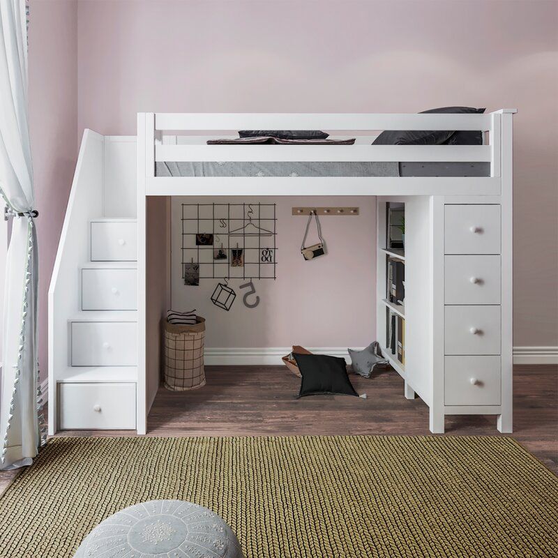 Maximizing Space: Bunk Beds with Stairs
and Drawers