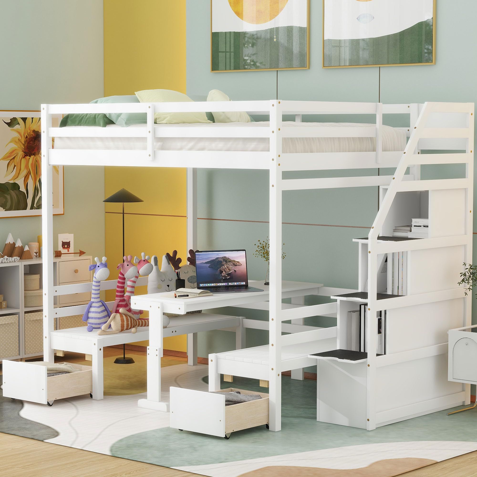 Selecting cool loft bunk beds with  storage for kids