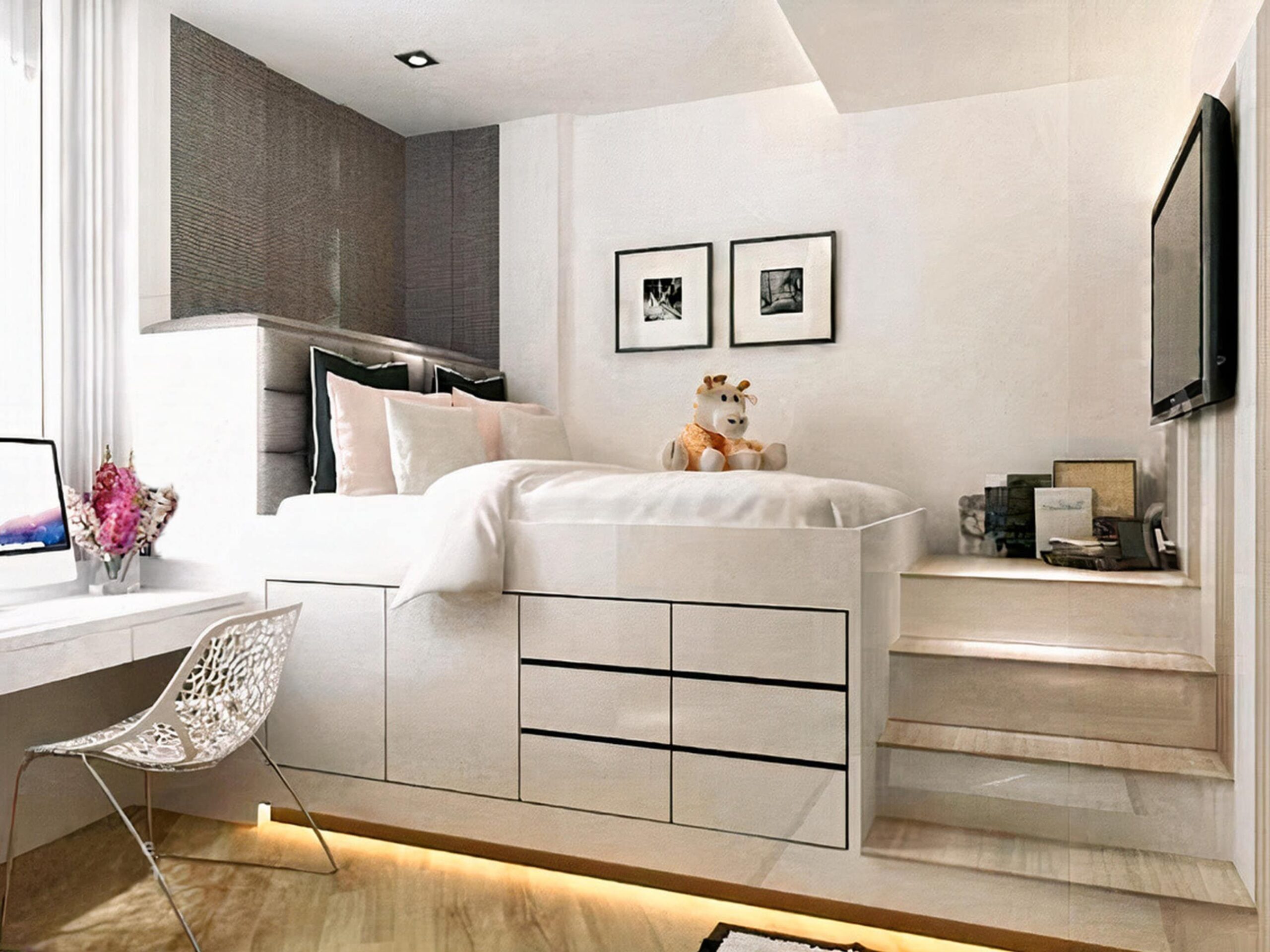 Enhance Your Bedroom Storage with a Bed
Frame Featuring Drawers and Shelves