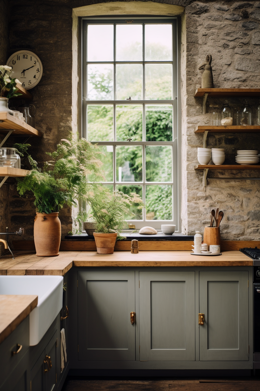Creating a Cozy Country Kitchen with
Rustic Cabinets