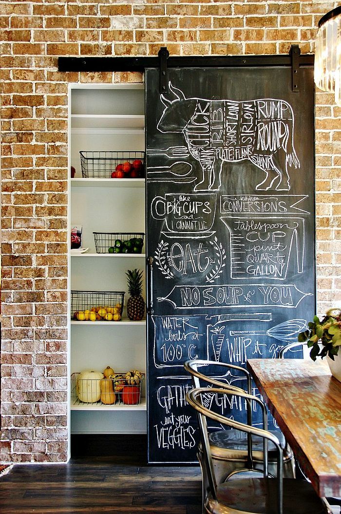 Maximizing Space with a Chalkboard Wall
in the Kitchen