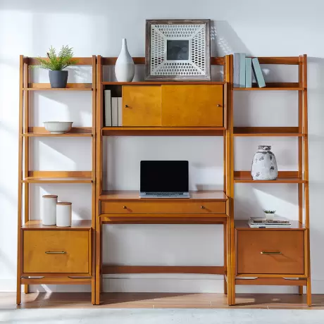 Add Rustic Charm to Your Home with a Wood
Leaning Ladder Bookcase
