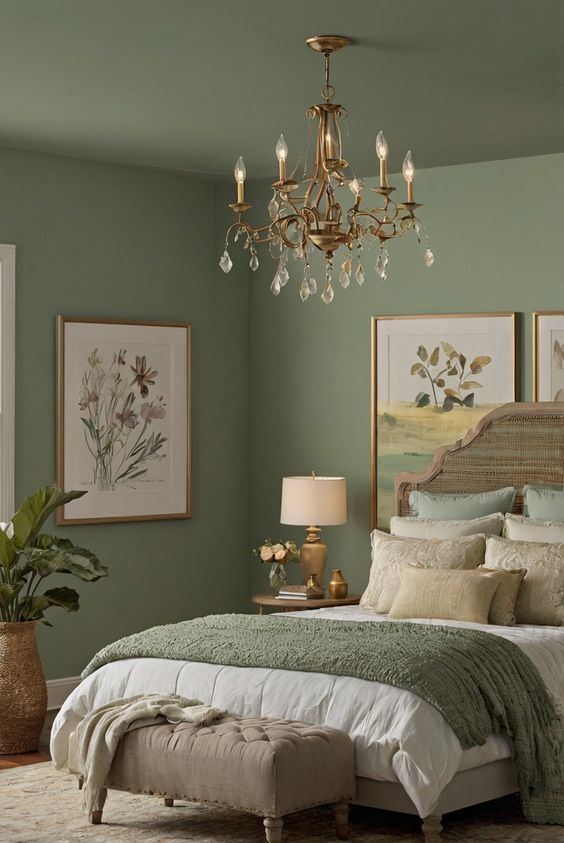 Eco-Friendly Elegance: Sustainable Green Bedroom Designs