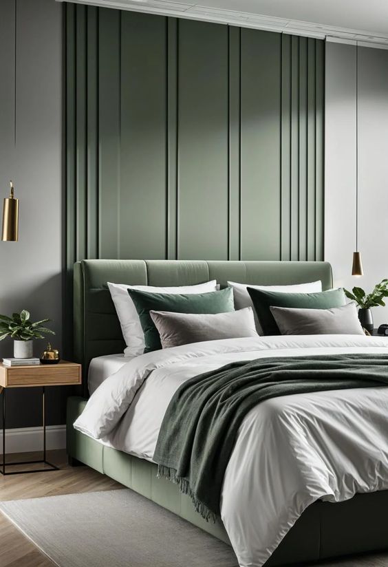 Green Bedrooms: Blending Modern Style with Natural Hues