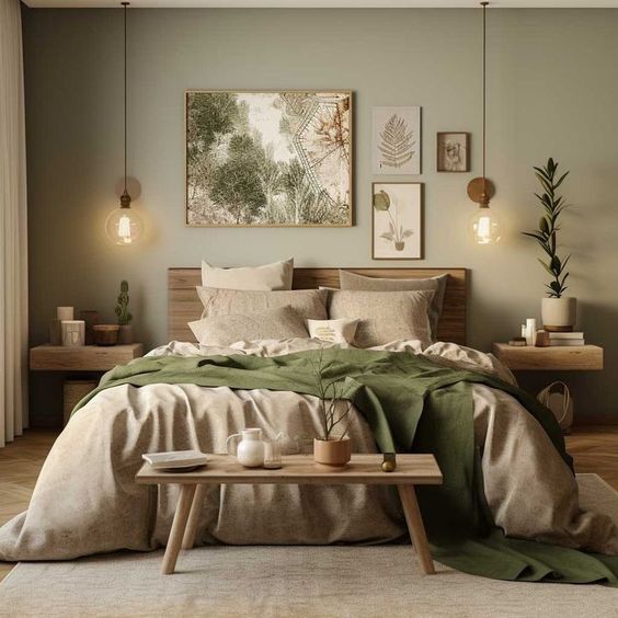 Nature-Inspired: How to Design a Refreshing Green Bedroom