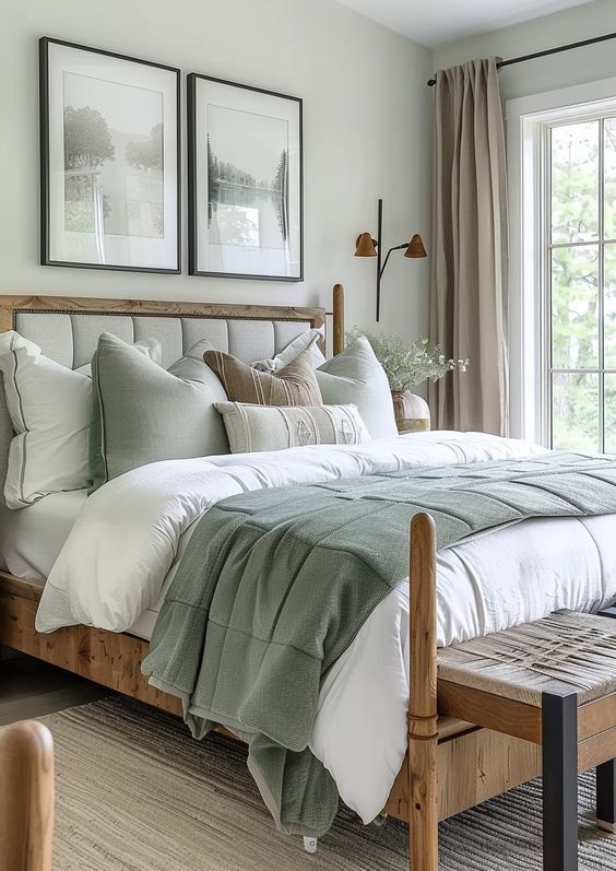 Green Tone Bedrooms: Perfect Pairings with Natural Elements