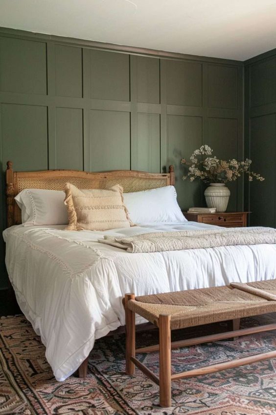 Green Tone Bedrooms: Blending Style and Comfort