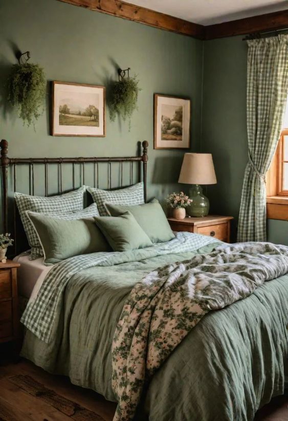 Lush and Luxurious: High-End Green Bedroom Designs