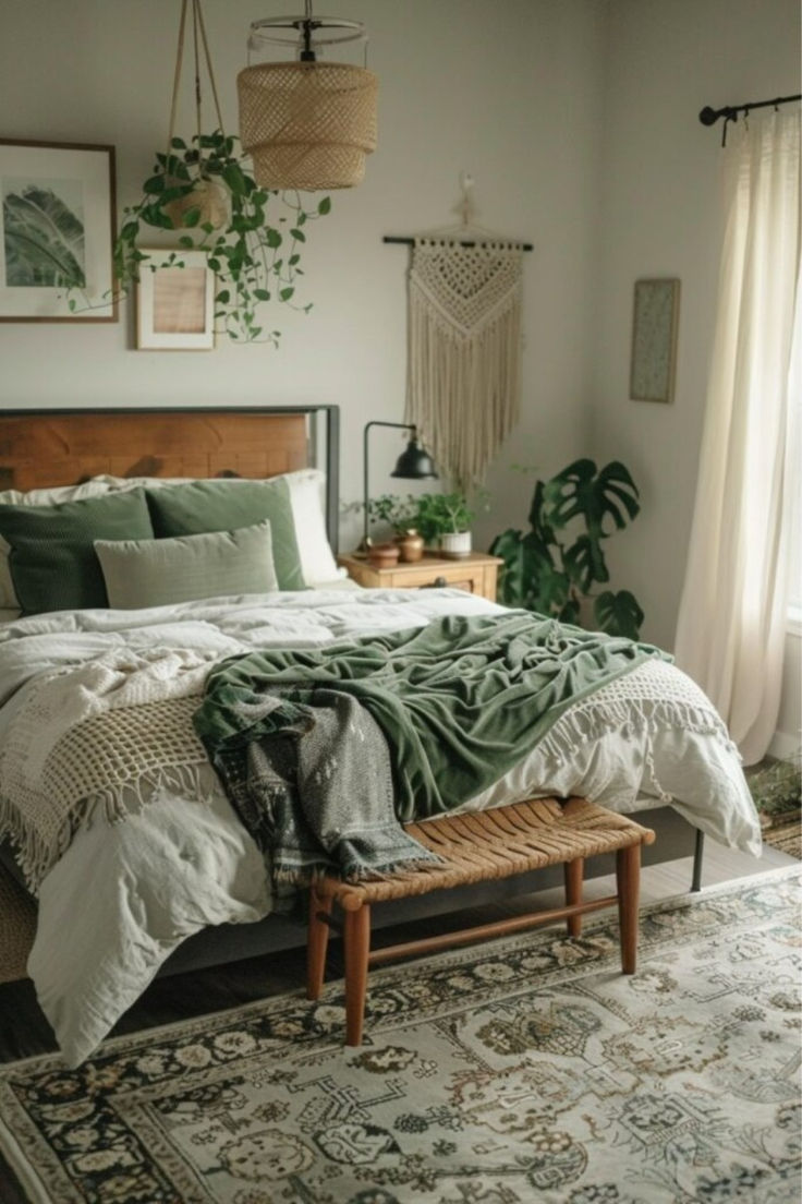 Serene Spaces: Designing a Calming Green Bedroom