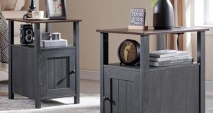 Elegant Multi-Functional End Tables with Charging Options