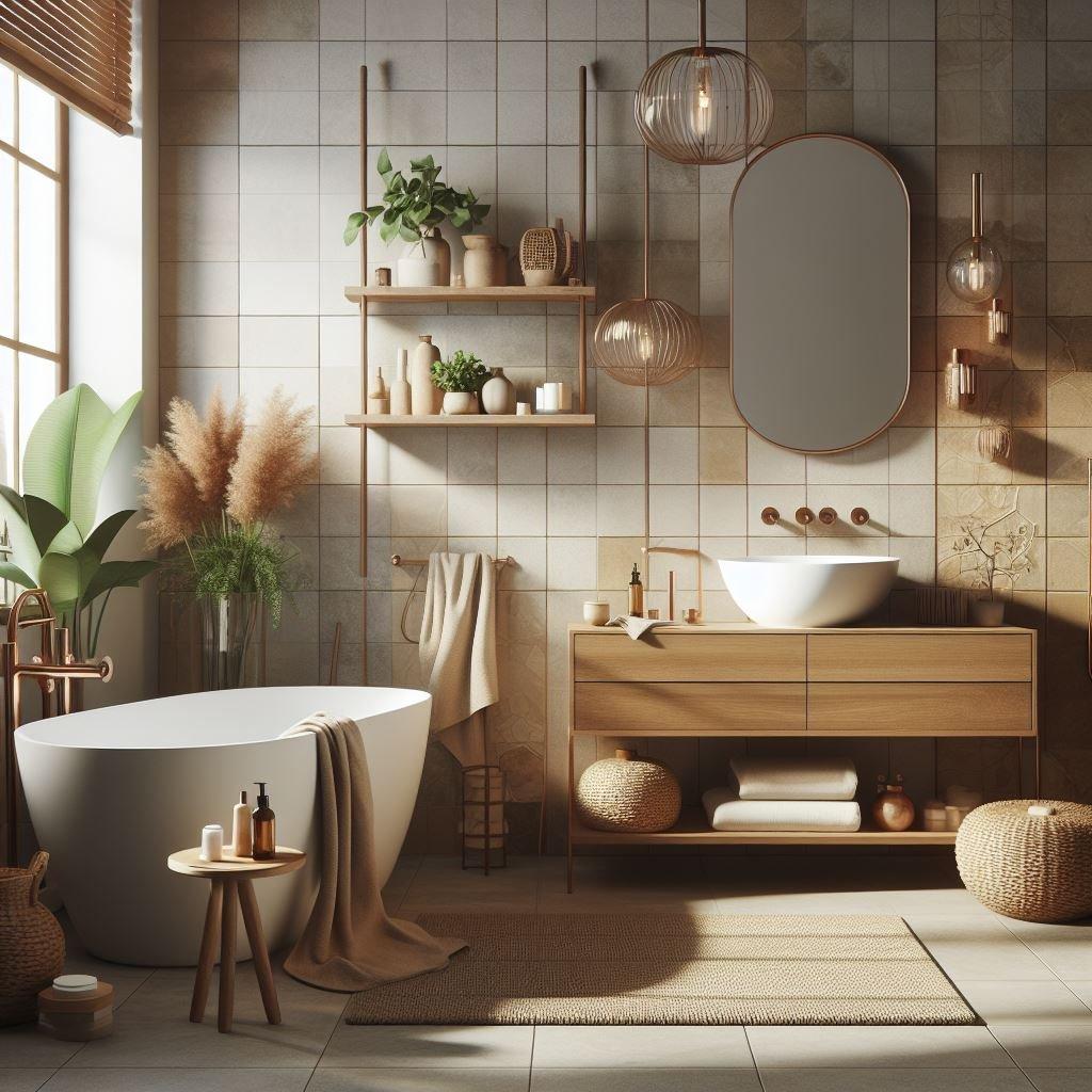 Earthy color palettes evoke tranquility‍ in your farmhouse bathroom