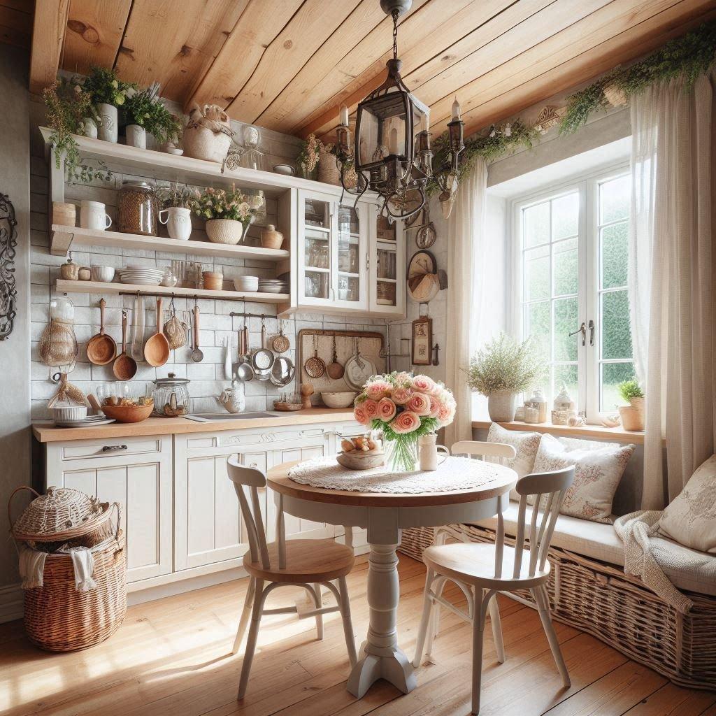 Use‌ a‍ large⁣ farmhouse table for gatherings in your small kitchen