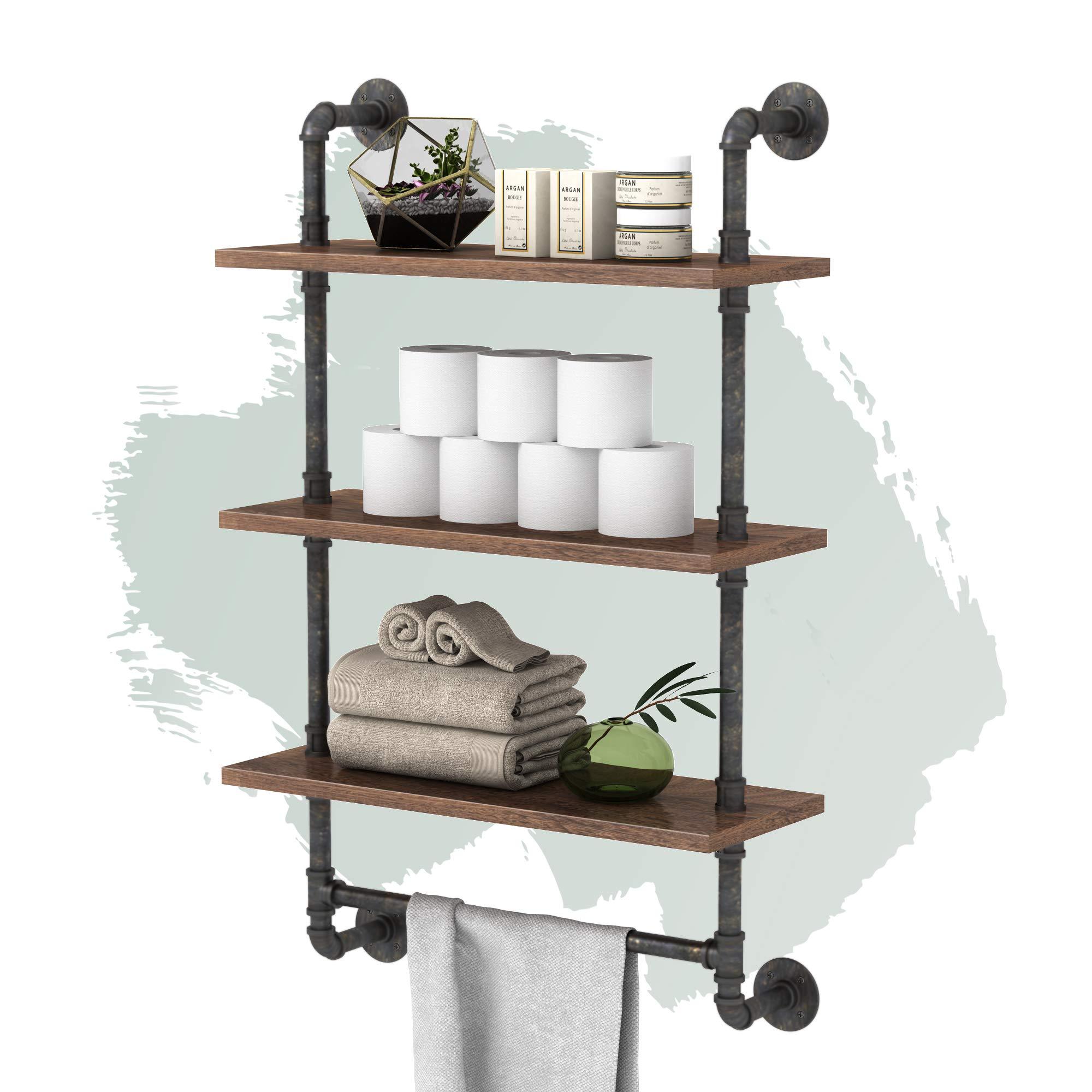 Open shelving displays⁢ beautiful​ towels in your farmhouse ‍bathroom