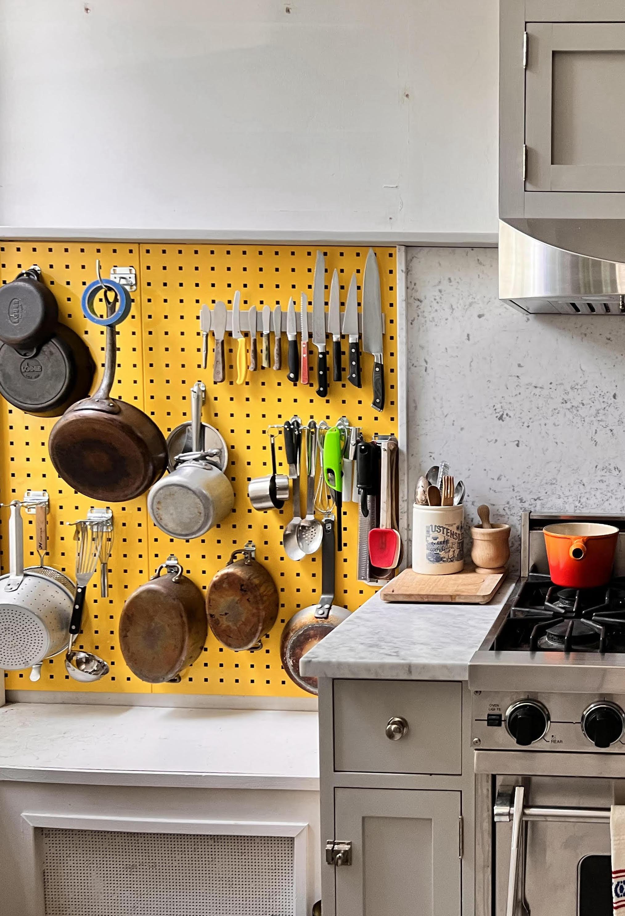 Install a pegboard for creative storage solutions‍ in your small kitchen