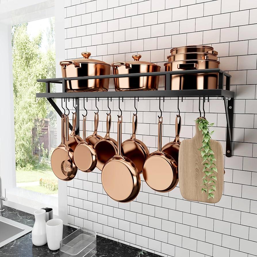 Hang pots and⁤ pans to free up space in your small kitchen