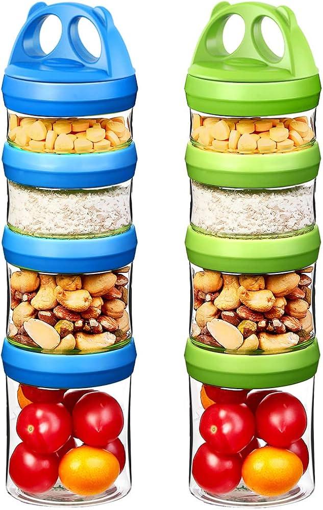 Invest in ​stackable containers for your small kitchen pantry