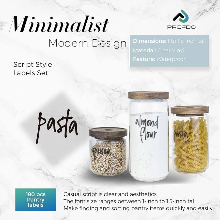 Label containers for easy access in your small kitchen