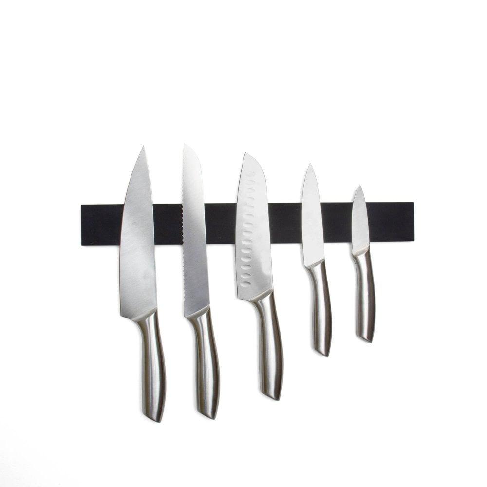 Use magnetic strips to store knives in your small kitchen