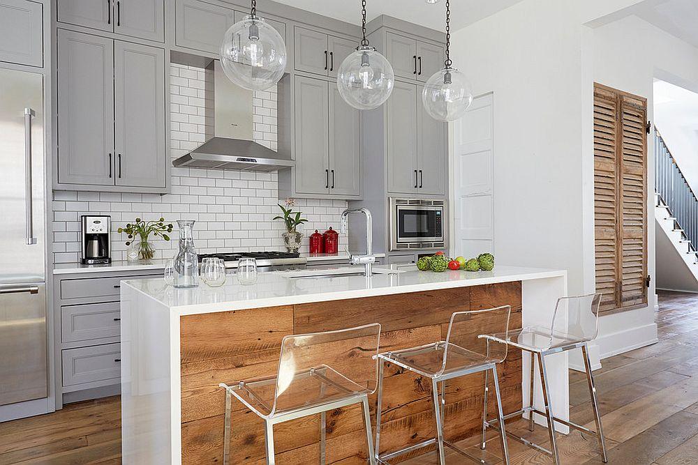 Embrace a rustic charm with reclaimed wood accents in your small kitchen