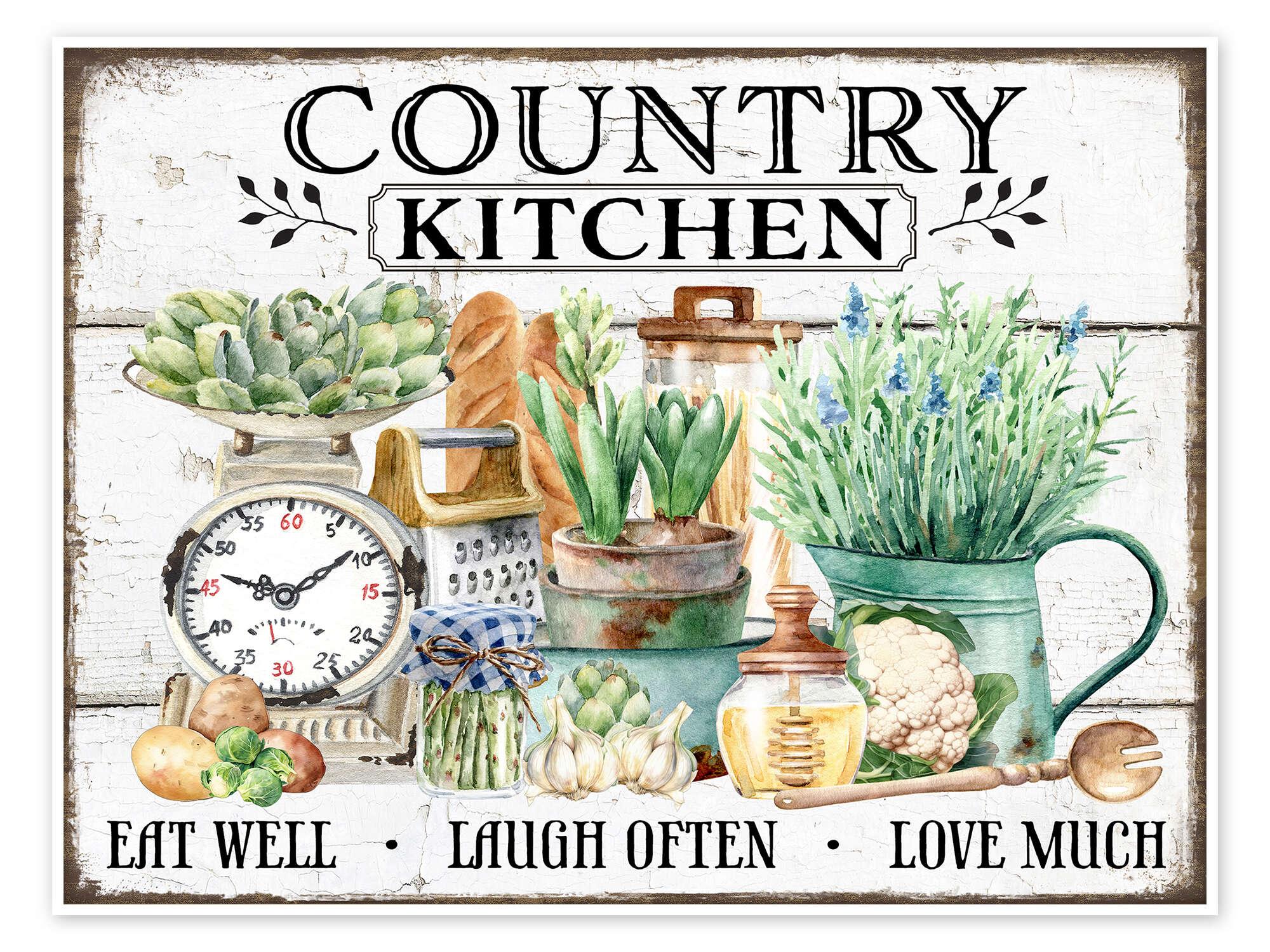 Accent your small kitchen with ⁣unique country-themed artwork