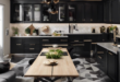 Stylish Inspirations for Two-Tone Black Kitchen Cabinets