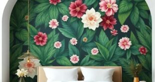 Transform Your Space: Captivating Botanical Bedroom Murals with Lush Floral Designs